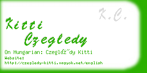 kitti czegledy business card